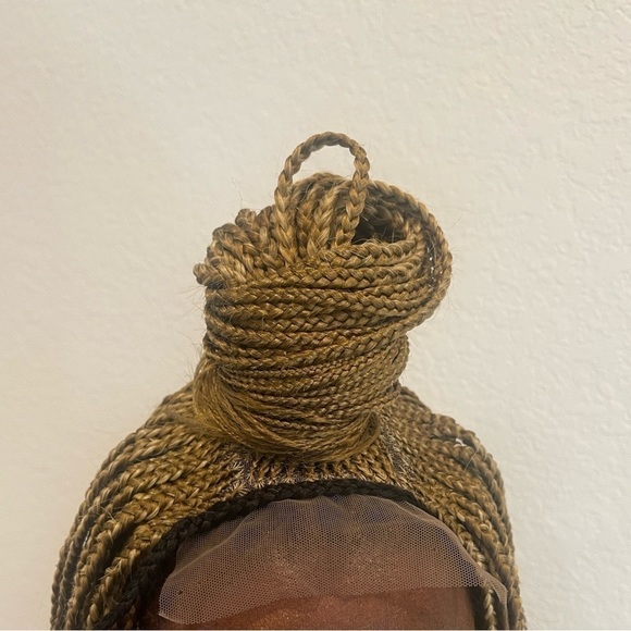 Braided Blonde 3 parts lace wig main image 3